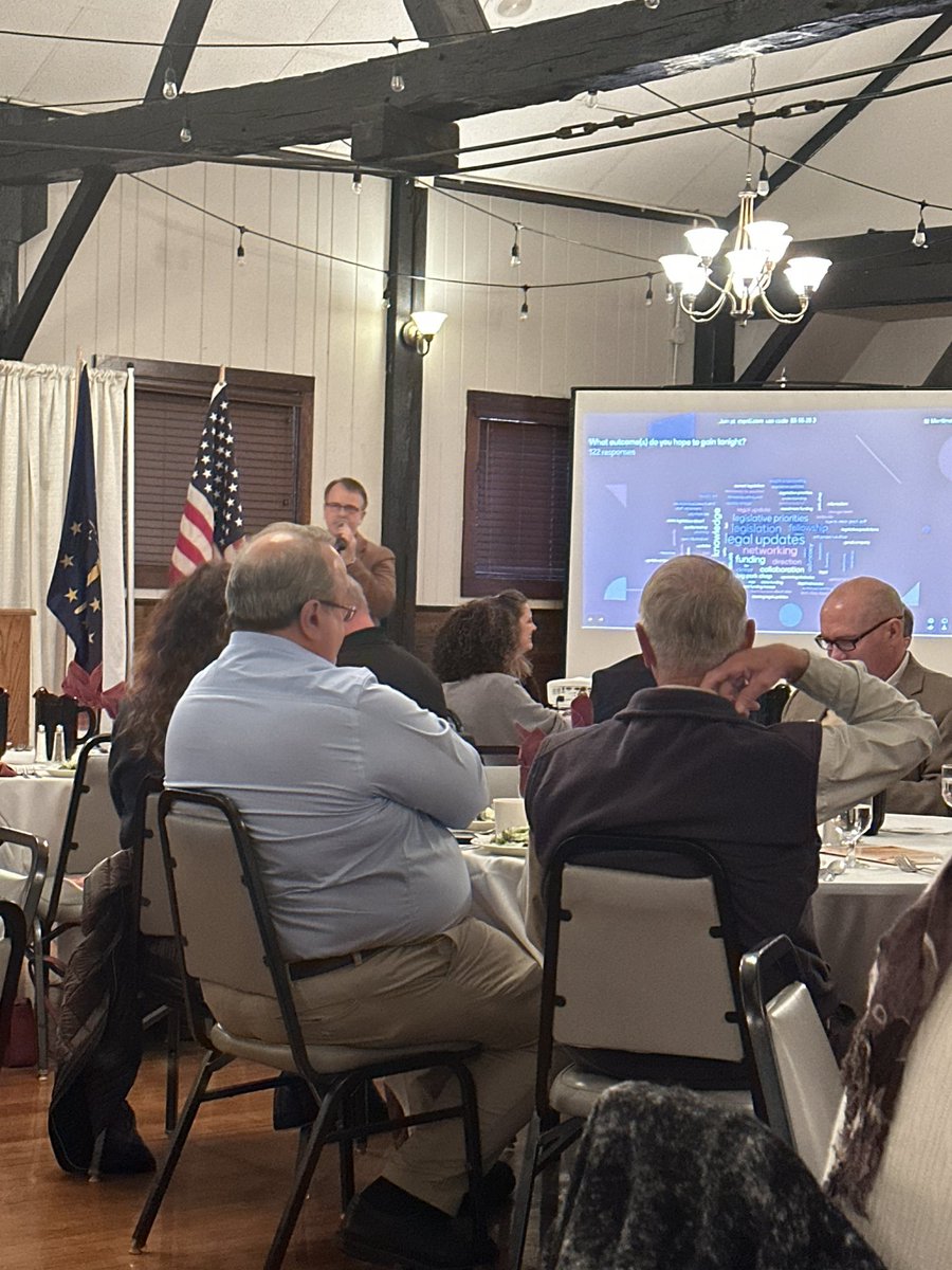 Joel_Mahaffey32's tweet photo. Regional ISBA School Board Dinner.  Always appreciate the networking and opportunity to learn! #ACJets #AdamsCentral #ISBA https://t.co/5rp76mEUtJ