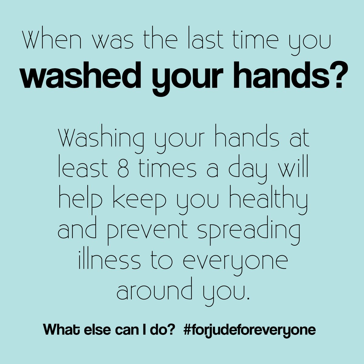 4jude4everyone's tweet photo. Practicing good hand hygiene is a key step to prevent the spread of the flu. Wash your hands at least 8x/day for 30 seconds (two 'Happy Birthday's) and after contact with frequently touched surfaces. Avoid touching your face.
#FluPreventionWeek
#ForJudeForEveryone #FluShot https://t.co/wPzJ4u6rzo