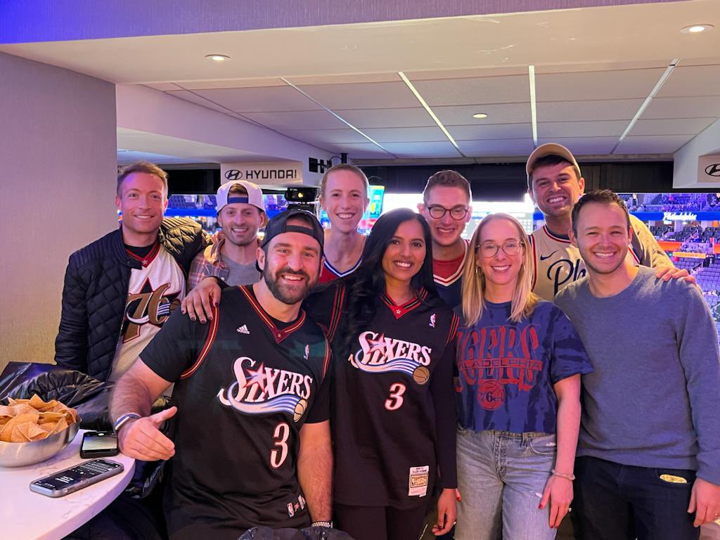 Jefferson Cardiology Fellows (@tjheartfellows) on Twitter photo The annual <a href="/TJHeartFellows/">Jefferson Cardiology Fellows</a> sixers game for #wellness.
<a href="/M_FosterMD/">Michael Foster</a> <a href="/AHajduczok/">Alexander Hajduczok, MD 🇺🇦🙏</a> <a href="/ramz9012/">Ramya Bodempudi MD</a> <a href="/EitanFrankel/">Eitan Frankel</a> <a href="/SSchneiderMD/">Svenja Schneider</a> <a href="/Brian_R_Osler/">Brian Osler, MD</a> The annual <a href="/TJHeartFellows/">Jefferson Cardiology Fellows</a> sixers game for #wellness.
<a href="/M_FosterMD/">Michael Foster</a> <a href="/AHajduczok/">Alexander Hajduczok, MD 🇺🇦🙏</a> <a href="/ramz9012/">Ramya Bodempudi MD</a> <a href="/EitanFrankel/">Eitan Frankel</a> <a href="/SSchneiderMD/">Svenja Schneider</a> <a href="/Brian_R_Osler/">Brian Osler, MD</a>