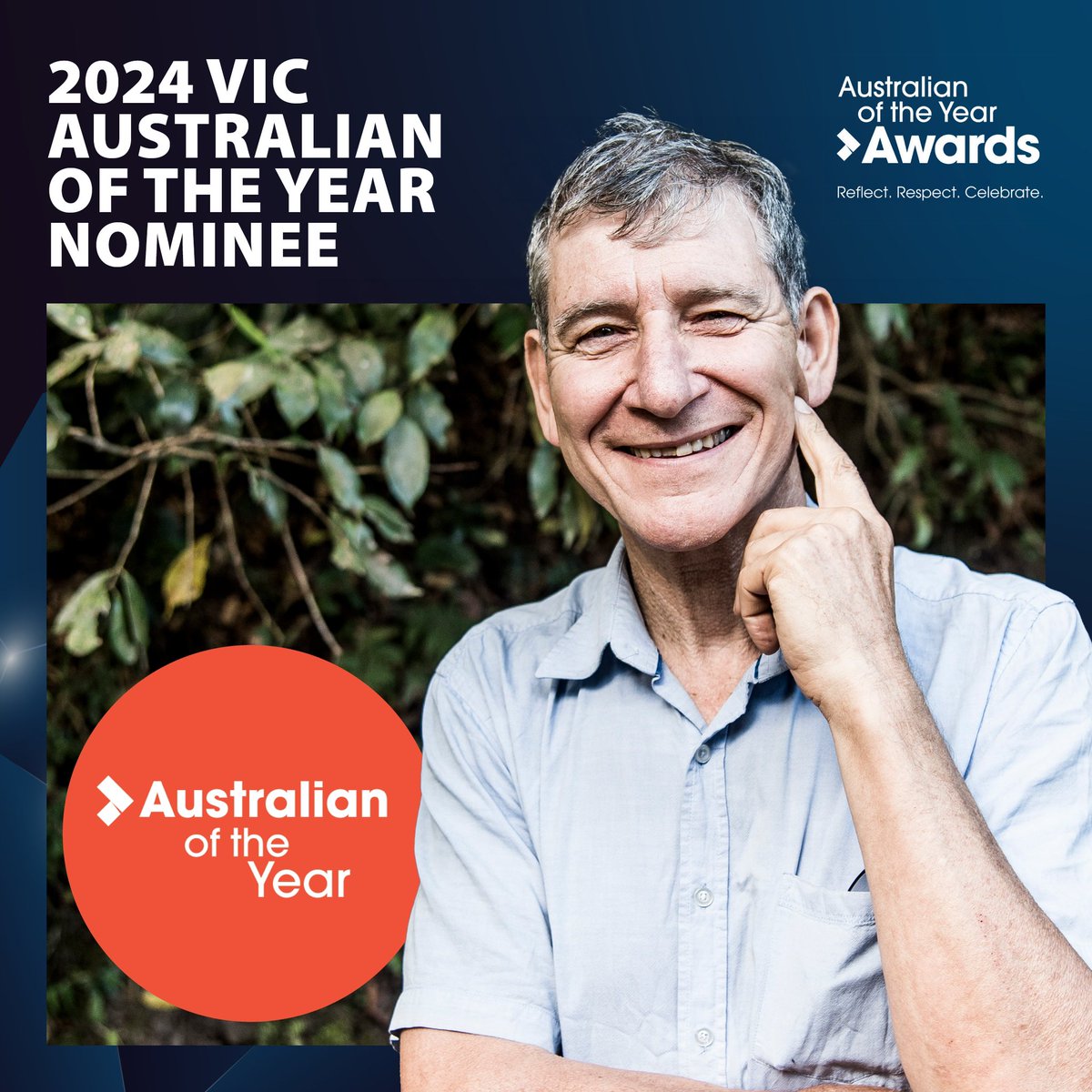Huge congratulations to our very own tree whisperer Tony Rinaudo AM for being chosen as a nominee for 2024 Australian of Year. Tune into australianoftheyear.org.au 14 November from 6.45 pm (AEDT) for the announcement!  #ausoftheyear #reflectrespectcelebrate #wereallpartofthestory