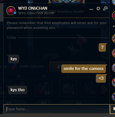 Karaknak's tweet photo. Guten Abend @RiotSupportDACH,
wurde nach einem Game geadded, um das geschickt zu bekommen: https://t.co/AsipvAu29o