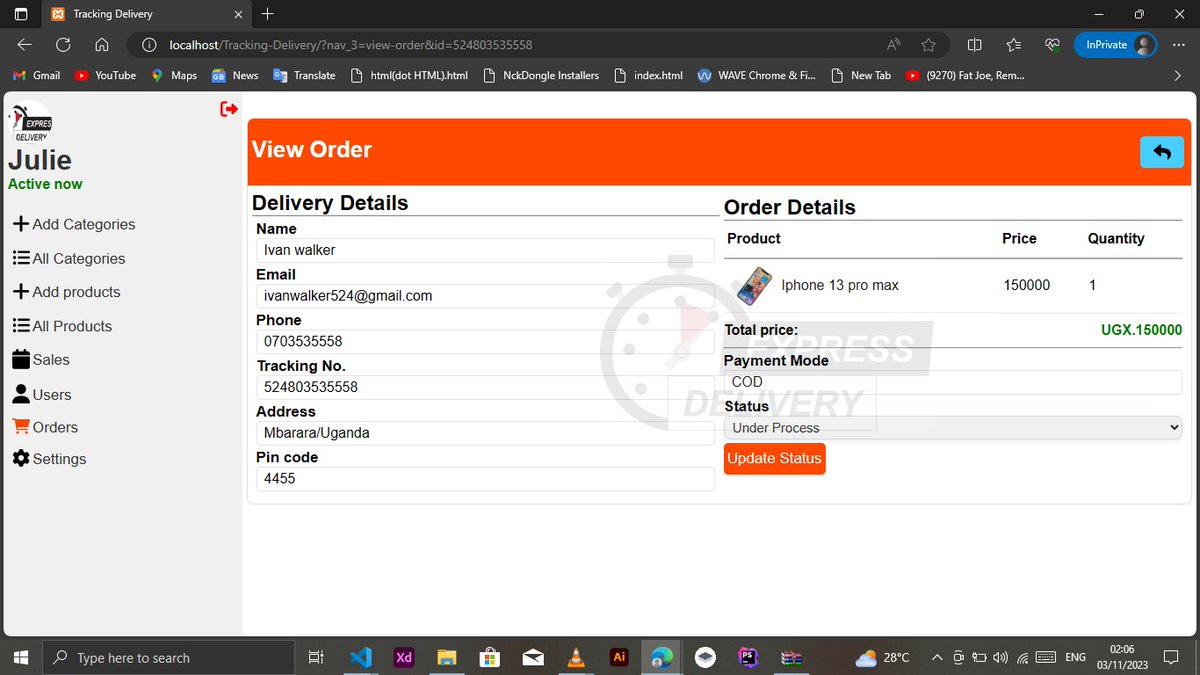Ivan_webdev's tweet image. The current project am working on using #html, #css, #php, and #javascript. database #mysqli and server #Xampp. Let us build more projects my fellow developers.