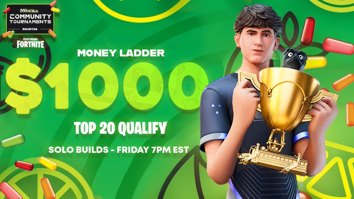 DignitasFN's tweet image. 🏆NEW SEASON Tournament Tomorrow🏆

🗺$1000 SOLO Cup by @mikeandike 

📅Friday (Tomorrow) Qualifier 7pm ET

To Compete:
✅Follow @DignitasFN @mikeandike 

✅Retweet this tweet

🔗JOIN: bit.ly/digfort

Reply for Invite⏬