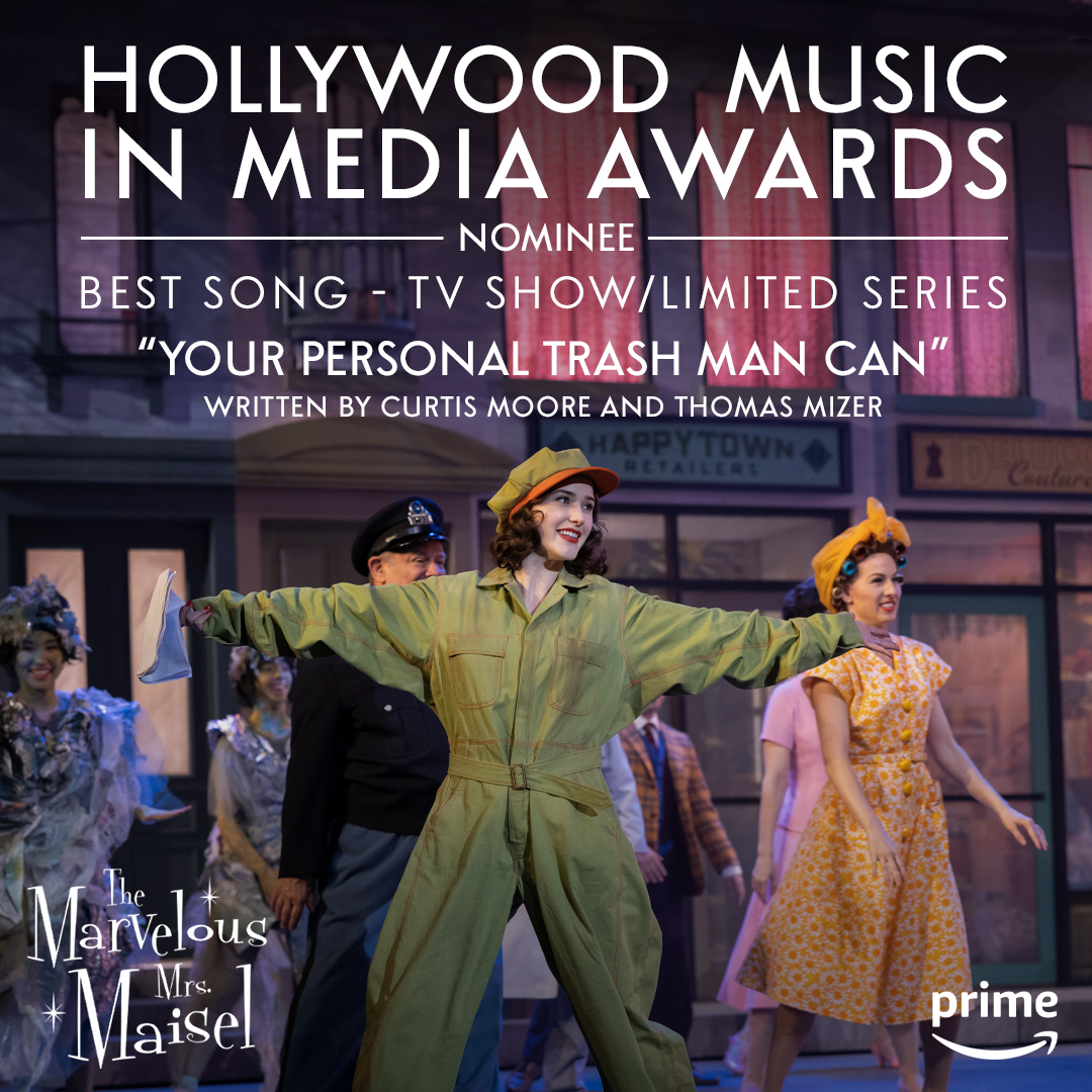 The Marvelous Mrs. Maisel (@maiseltv) on Twitter photo A big congratulations to <a href="/MizerAndMoore/">Mizer and Moore</a> on their Hollywood Music in Media Awards nomination for Best Song - TV Show/Limited Series! 🎶 A big congratulations to <a href="/MizerAndMoore/">Mizer and Moore</a> on their Hollywood Music in Media Awards nomination for Best Song - TV Show/Limited Series! 🎶