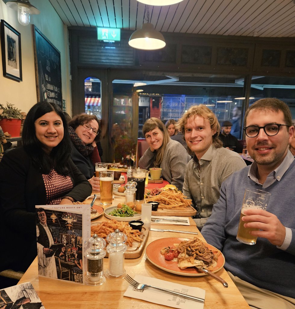 Priya Chudasama (@priyachudasama5) on Twitter photo After an intense day of excellent talks & posters at #CTOS2023, yet another lovely evening with dear friends & colleagues🇩🇪🇨🇦🇬🇧🇧🇪 of #sarcoma family, this time with fantastic Irish food🇮🇪! Thank U @N_P_Tobin for the great recos!
<a href="/JoannaPrzybyl/">Joanna Przybyl</a> <a href="/AgaWozniak1/">Aga Wozniak</a> <a href="/isidrolauscher/">Isidro Cortes-Ciriano</a> After an intense day of excellent talks & posters at #CTOS2023, yet another lovely evening with dear friends & colleagues🇩🇪🇨🇦🇬🇧🇧🇪 of #sarcoma family, this time with fantastic Irish food🇮🇪! Thank U @N_P_Tobin for the great recos!
<a href="/JoannaPrzybyl/">Joanna Przybyl</a> <a href="/AgaWozniak1/">Aga Wozniak</a> <a href="/isidrolauscher/">Isidro Cortes-Ciriano</a>