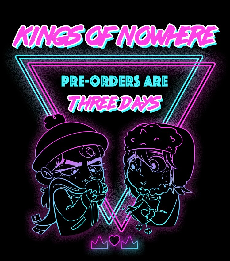 We're back on! Three days (definitely this time) until pre-orders go live! 5th November they'll be opening!

#harringrove #kingsofnowherezine #kingsofnowhere #strangerthings
