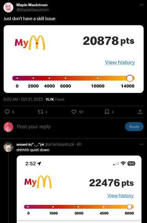 sugarsmorecake's tweet photo. Why these niggas going Mcdonalds points for McDonalds Points https://t.co/JOTDCNR1ha