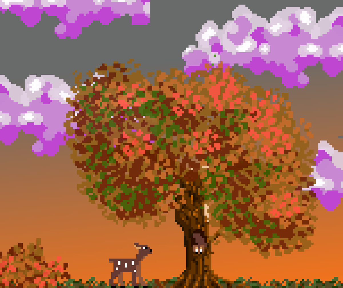 kiitty_kate's tweet photo. Little bit of tree practice for your viewing pleasure ✨ #pixel #pixelart #digitalart #pixeltree #pixelartwork #pixeloftheday https://t.co/rZEPsqlSup