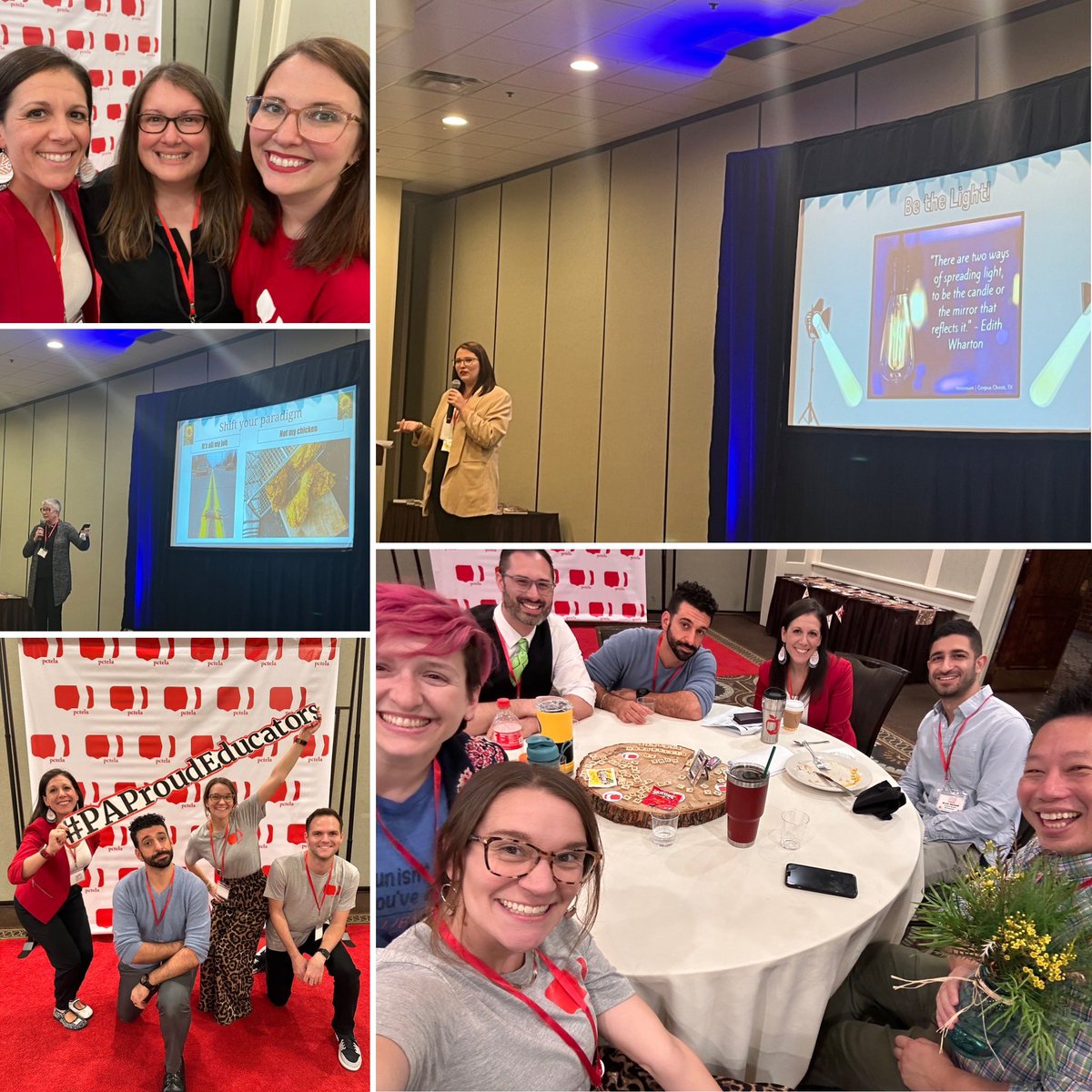 “There are two ways to spread the light, be the candle or be the mirror that reflects it.” -Edith Wharton 
Keep being the light ELA #PAProudEducators! Thank you for joining us at @PCTELANews #PCTELA23 
🌟📚❤️👩🏻‍🏫✏️📓