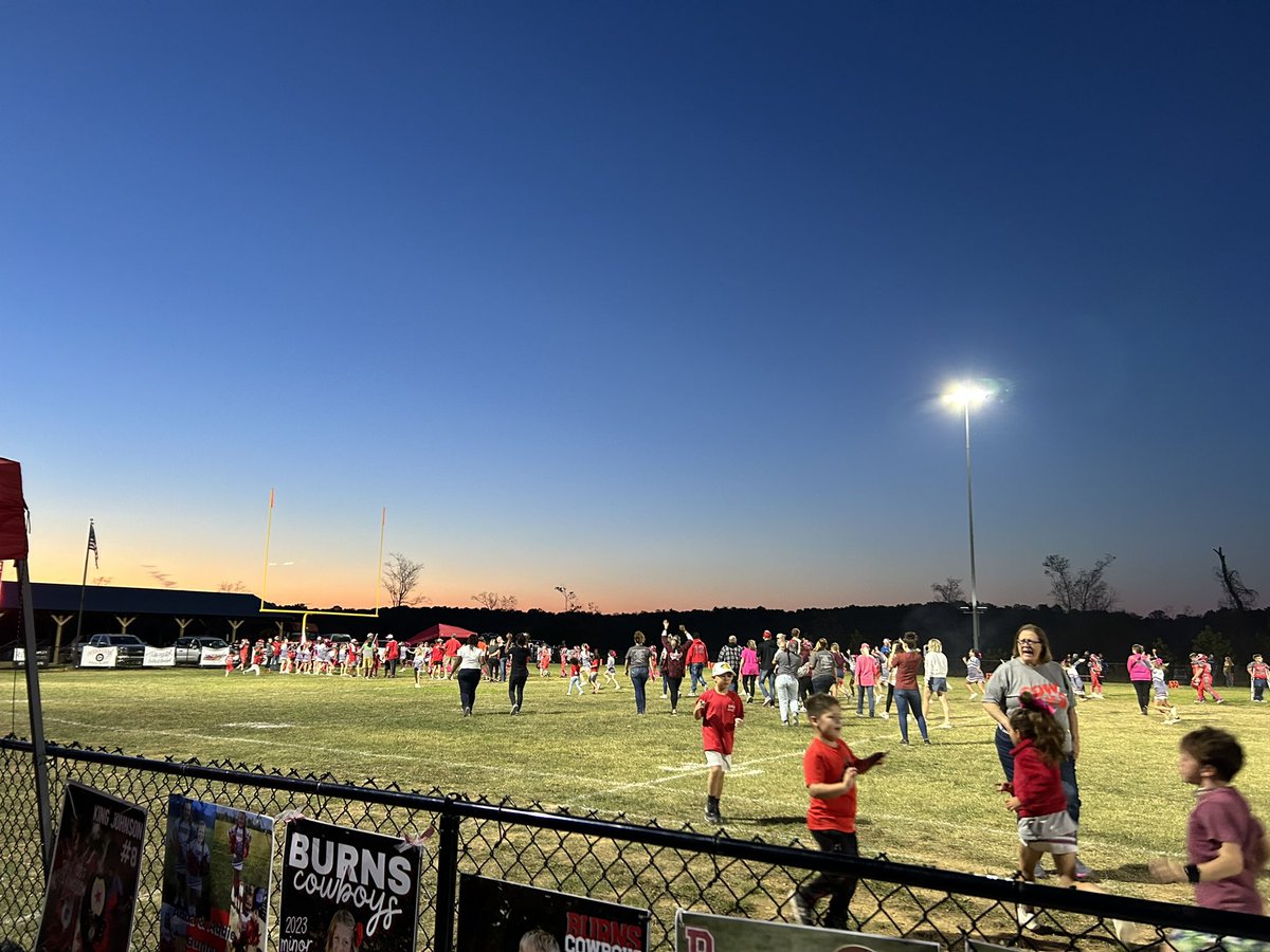 It was a great night to watch the Burns Cowboys win their game 58-0! Loved getting to cheer on former students!
