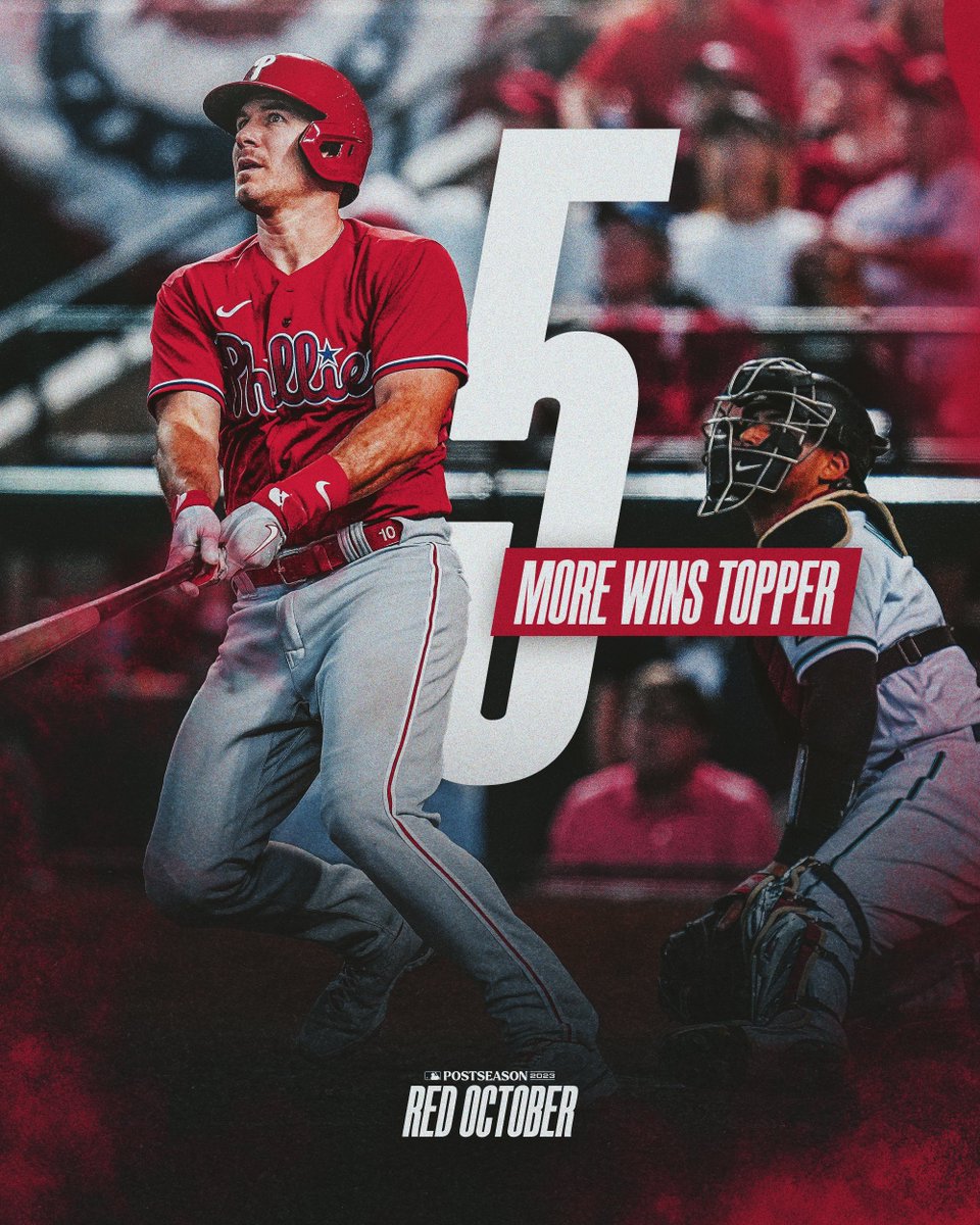 Phillies's tweet photo. 5 MORE, TOPPER https://t.co/0L34rt90Wp