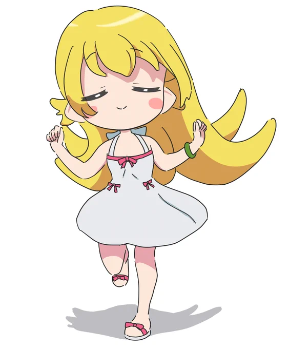 しくじったニョロ...(=゜ω゜)ノウニャンコちょっと髪の設定に無理が出て～今まで描いた分全部手直しだぁ～ヾ('▽`*)ゝドスコイ#忍野忍 #物語シリーズ #絵柄が好きっていう人にフォローされたい 