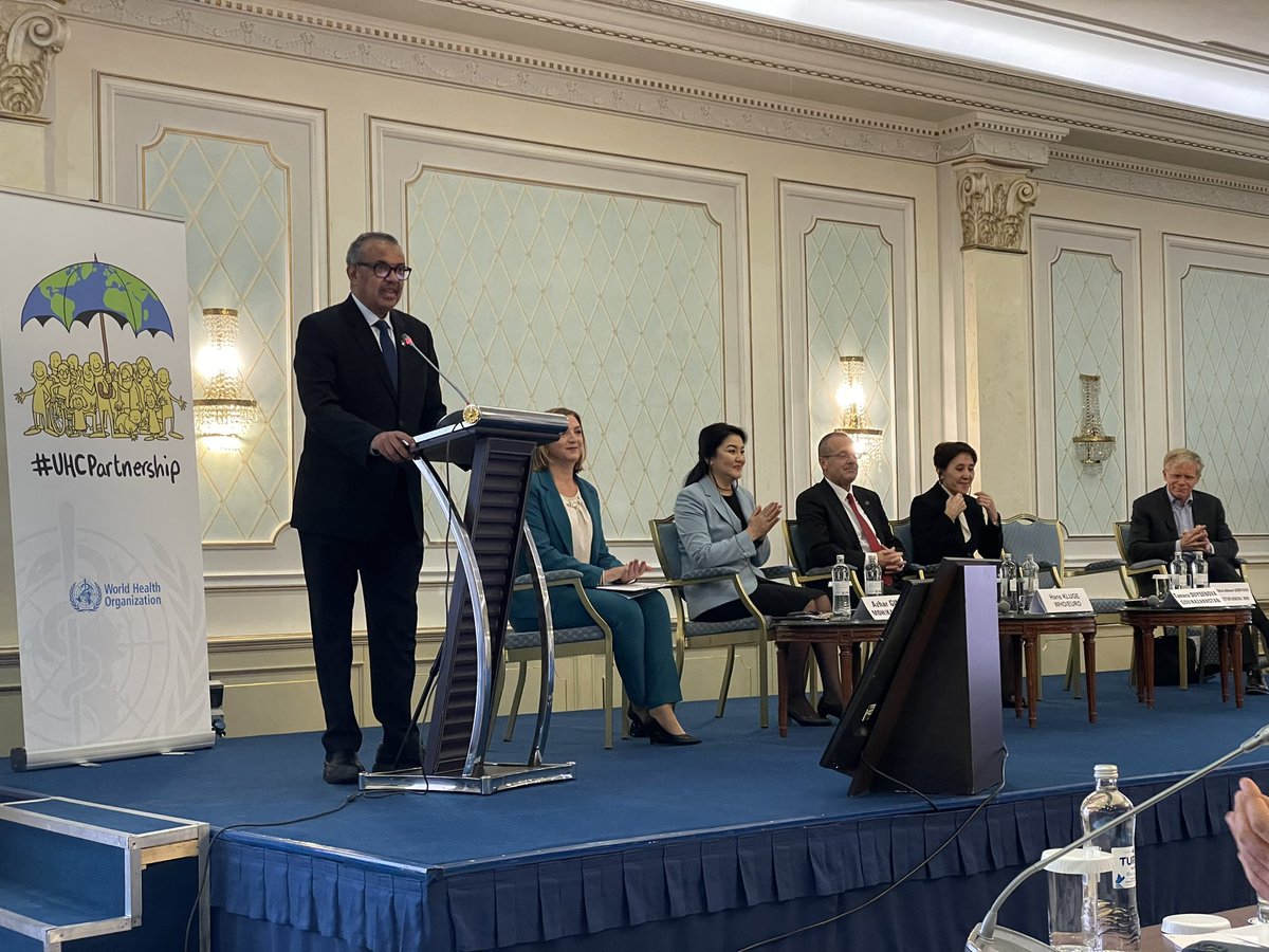 WHO DG opens the Universal Health Coverage Partnership Workshop in Astana, Kazakhstan, which brings together people from 37 countries around the world that participate in this amazing partnership.