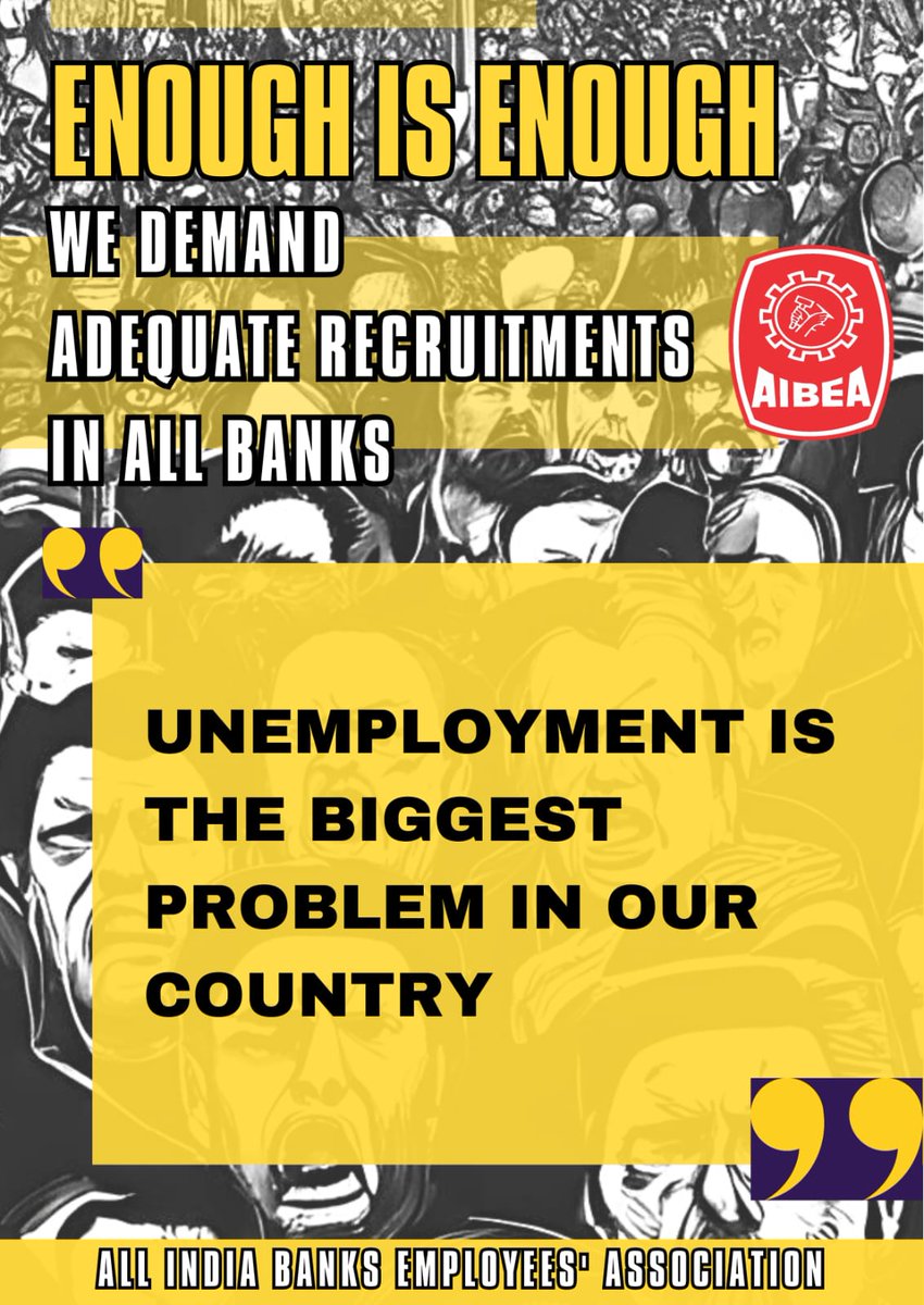 We Strongly Demand Adequate and Permanent Recruitment in all Banks
#BankRecruitment 
#AIBEA
<a href="/nsitharaman/">Nirmala Sitharaman</a>
<a href="/BhagwantMann/">Bhagwant Mann</a>