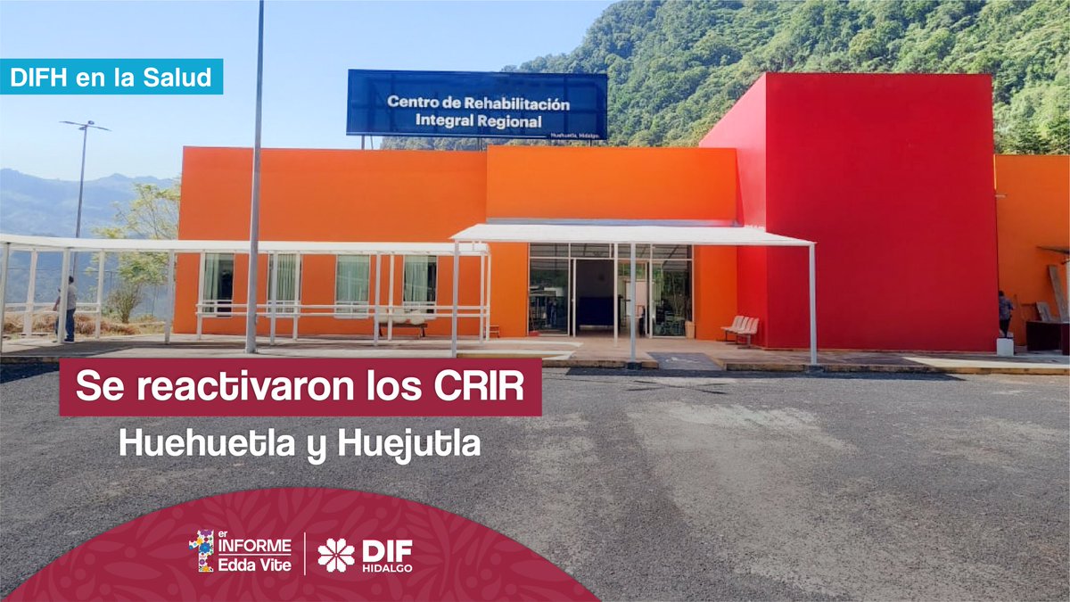 difhgo's tweet photo. Pensando en la salud de las y los habitantes de la Huasteca, los Centros de Rehabilitación Integral Regional Huehuetla y Huejutla, volvieron a abrir sus puertas, ofreciendo una atención digna y de calidad.

#DIFHCercanoATi

Todos los servicios y apoyos en
https://t.co/aoPyjZPfWK https://t.co/kD9HfavxJR