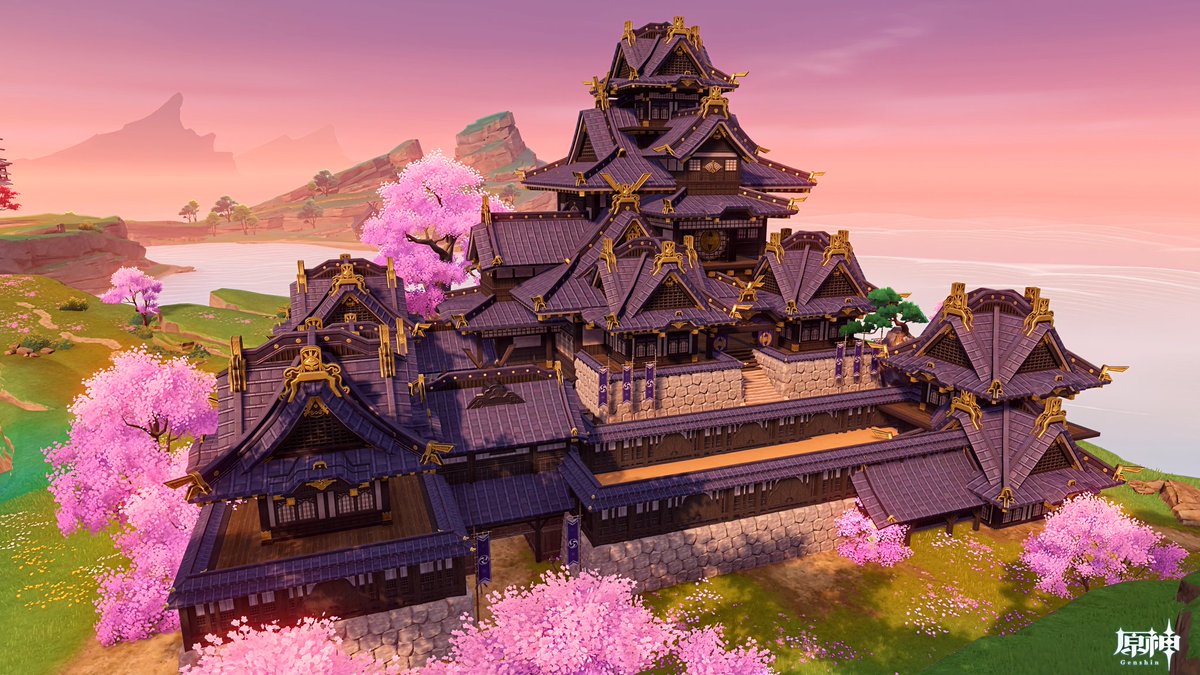 Aa21692401's tweet photo. 2エリア使った作品も結構作ったので、まとめました。
1.「天空城」  仙力:39230 調度品:508個
2.「城」 　　仙力:15300 調度品:479個
3.「砦」 　　仙力:40540 調度品:545個
4.「宮殿」　 仙力:29540 調度品:416個

#原神 #塵歌壺 #原神ハウジング #Sereniteapot https://t.co/PruuDuj5sC