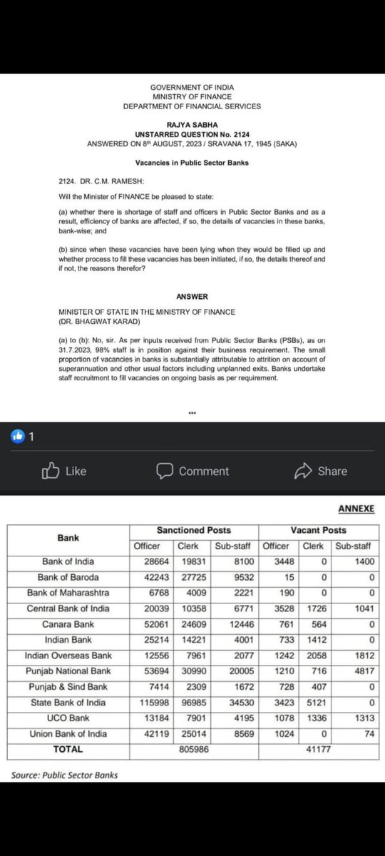 prat_2207's tweet photo. Fill this vacancies many youngsters are waiting for serving this nation's banking industry
#BankRecruitment
@FinMinIndia @DFS_India @ChiefIba @ChairmanIba @nsitharaman @nsitharamanoffc
@PMOIndia https://t.co/Ujq8aS8PhR