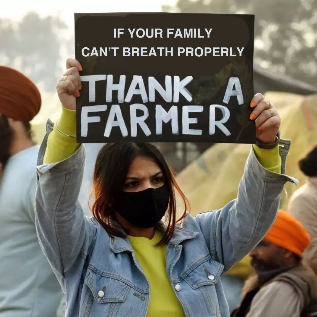 Thank you farmers of Punjab!

#DelhiAirEmergency #DelhiChokes #DelhiSmog #DelhiPollution #BreatheCleanDelhi #SayNoToPollution #CleanAirForDelhi #DelhiAirQuality #DelhiAQI