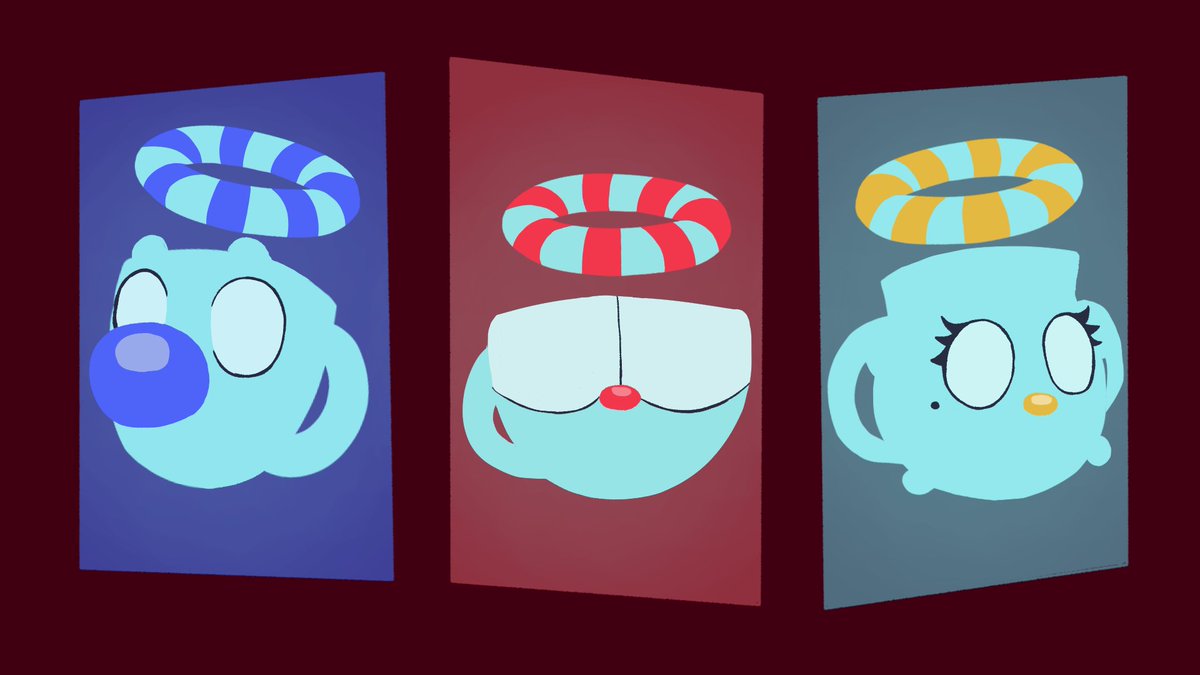PauuPrintss's tweet photo. [Repost] CupTrio frames from my old Animation meme [Everybody Loves Me]

#Cuphead #Mugman #MsChalice #CupTrio https://t.co/q64RNeZEt9