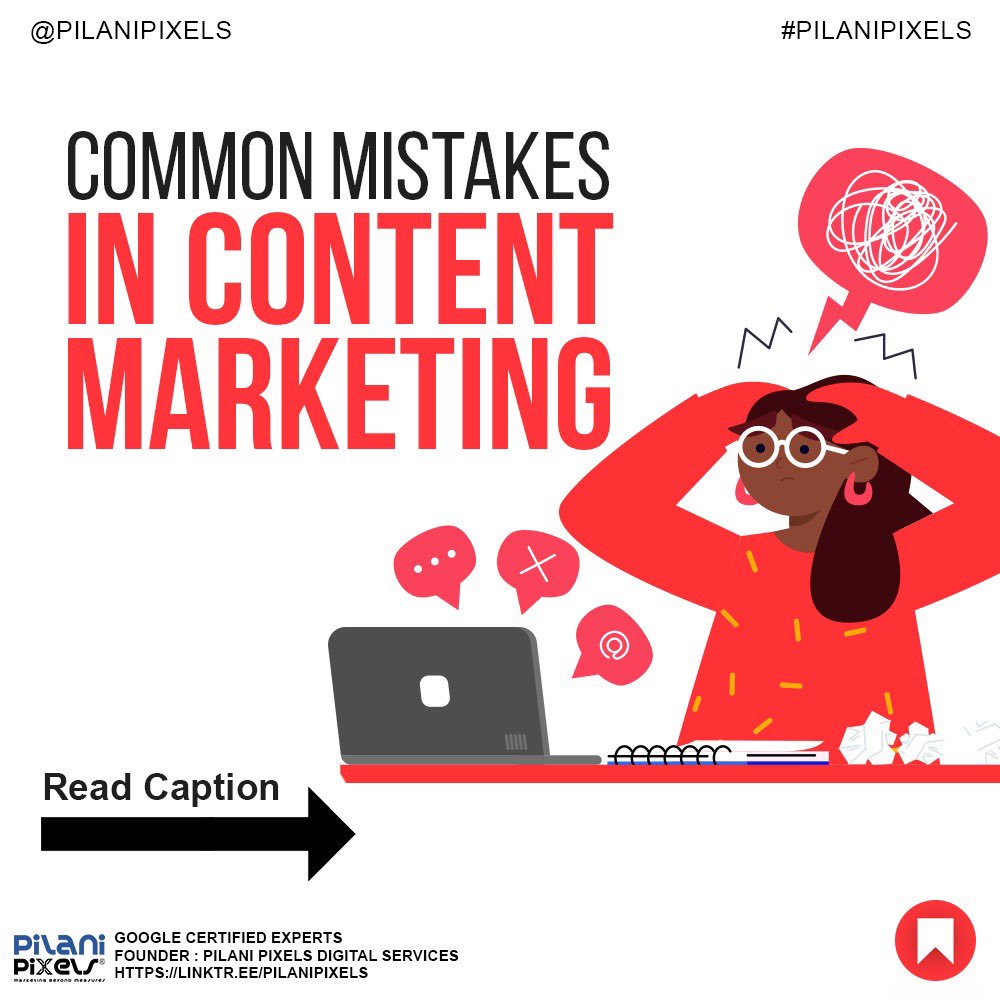 “🚀 Want to up your content marketing game? Here are some pro tips to avoid those common slip-ups:

1.Research your audience 🎯
2.Quality over quantity 📝
3.Consistency is key 🗓️
4.Embrace analytics 📊
5.Learn from your errors 📈

#ContentMarketing #DigitalMarketing ”