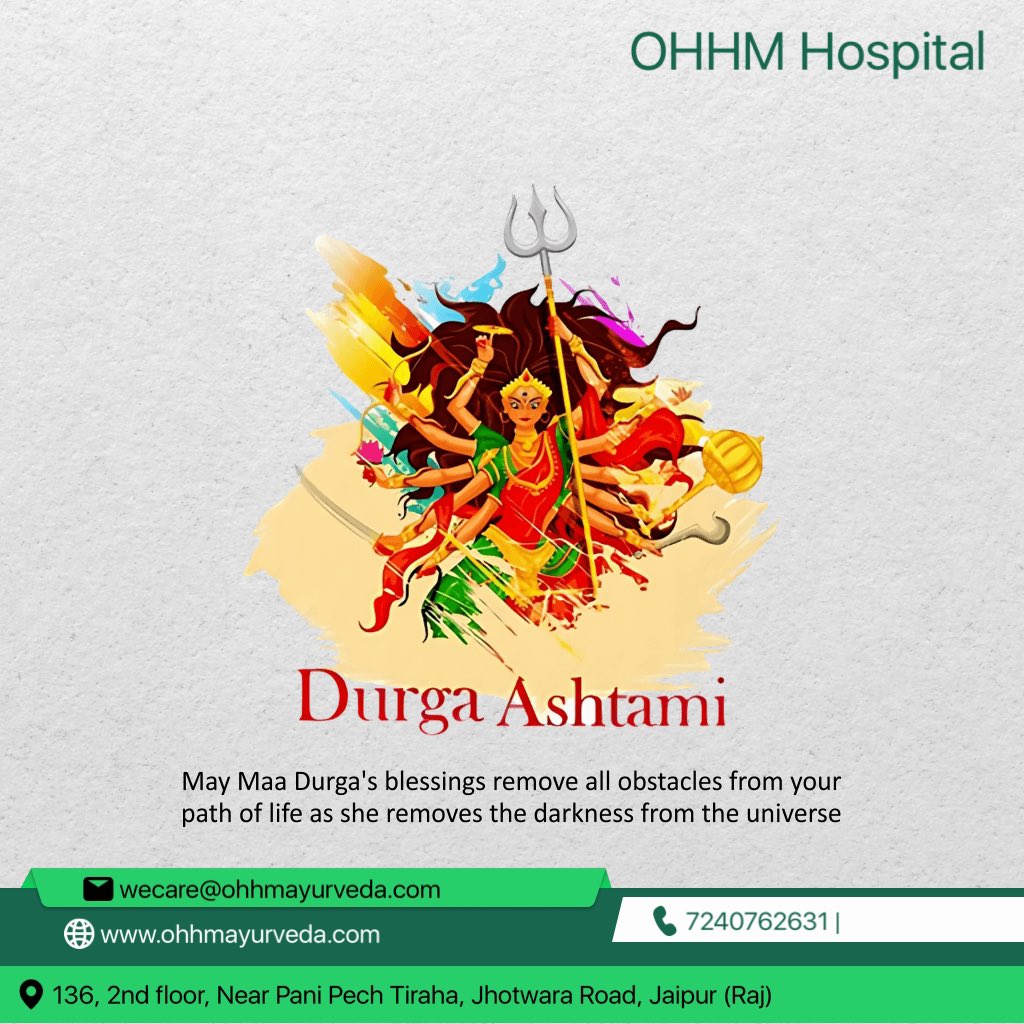 ohhmindia's tweet photo. #durgaashtami #durgapuja #navratri #durgamaa #durga #durgapujo #puja #jaimatadi #india  #maadurga #ashtami #shakti #indian #garba #kali #kalimaa #ashtmi #bhavani #pooja #ambaji  #mahaashtami #durgapooja #durgamata #ohhm #ohhmhospital #ohhmayurvedahospital #OHHM  #OhHM https://t.co/vU99dZCwAE