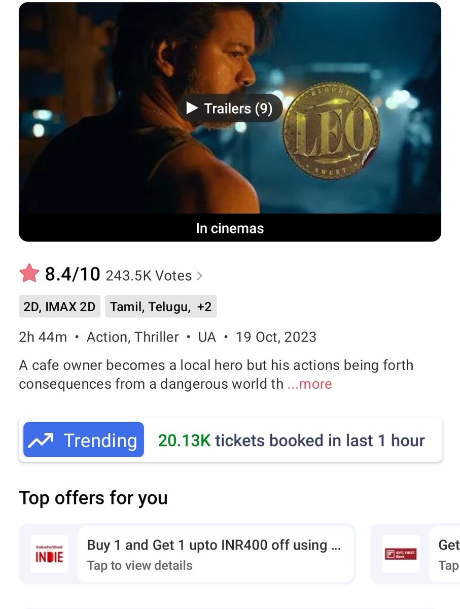 PearlGod108's tweet photo. #Leo 20K tickets on first Sunday👎

Ultra disaster

#LeoDisaster
#Leo https://t.co/nAfeEjGYMT