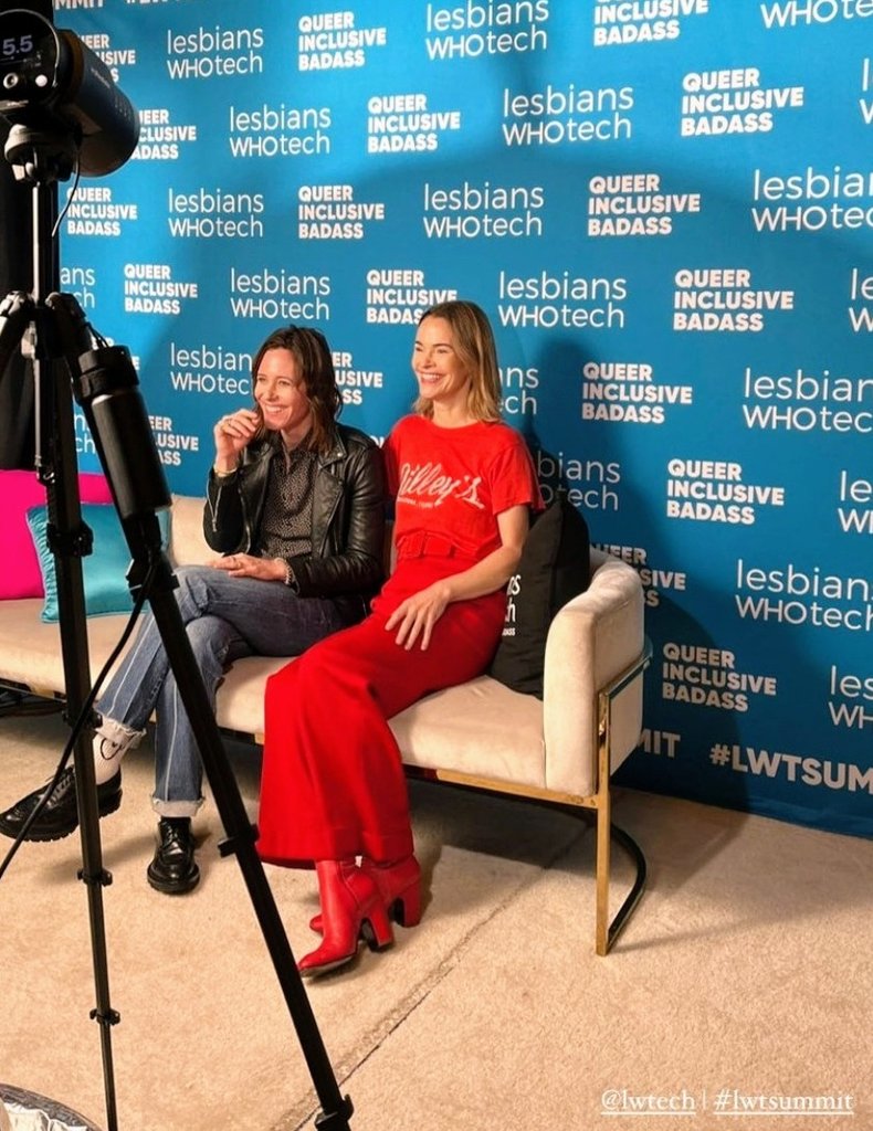 Kate, and Leisha at Lesbians Who Tech. Photo, credit ladyandthegentlewoman on IG.📸 #lwtsummit @TheLWTech