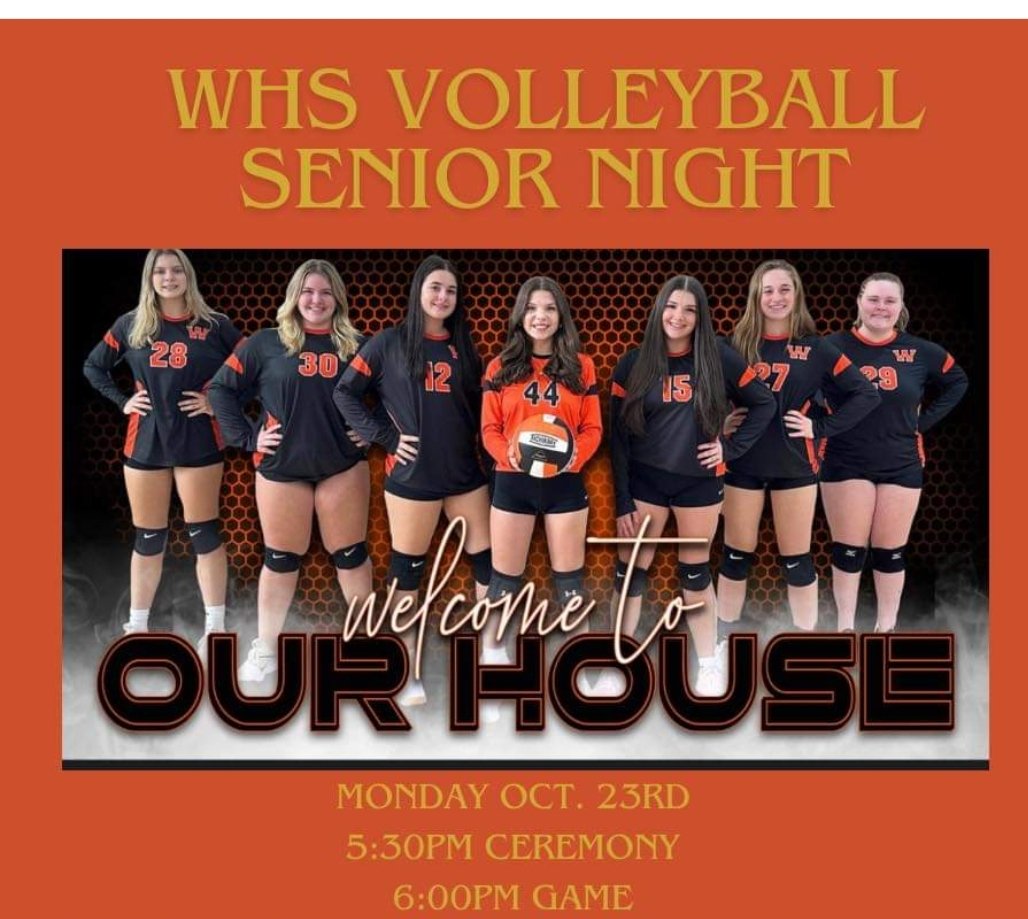 otoolela's tweet photo. Support our seniors! Monday night @ WHS https://t.co/3NKJ6VrSc2