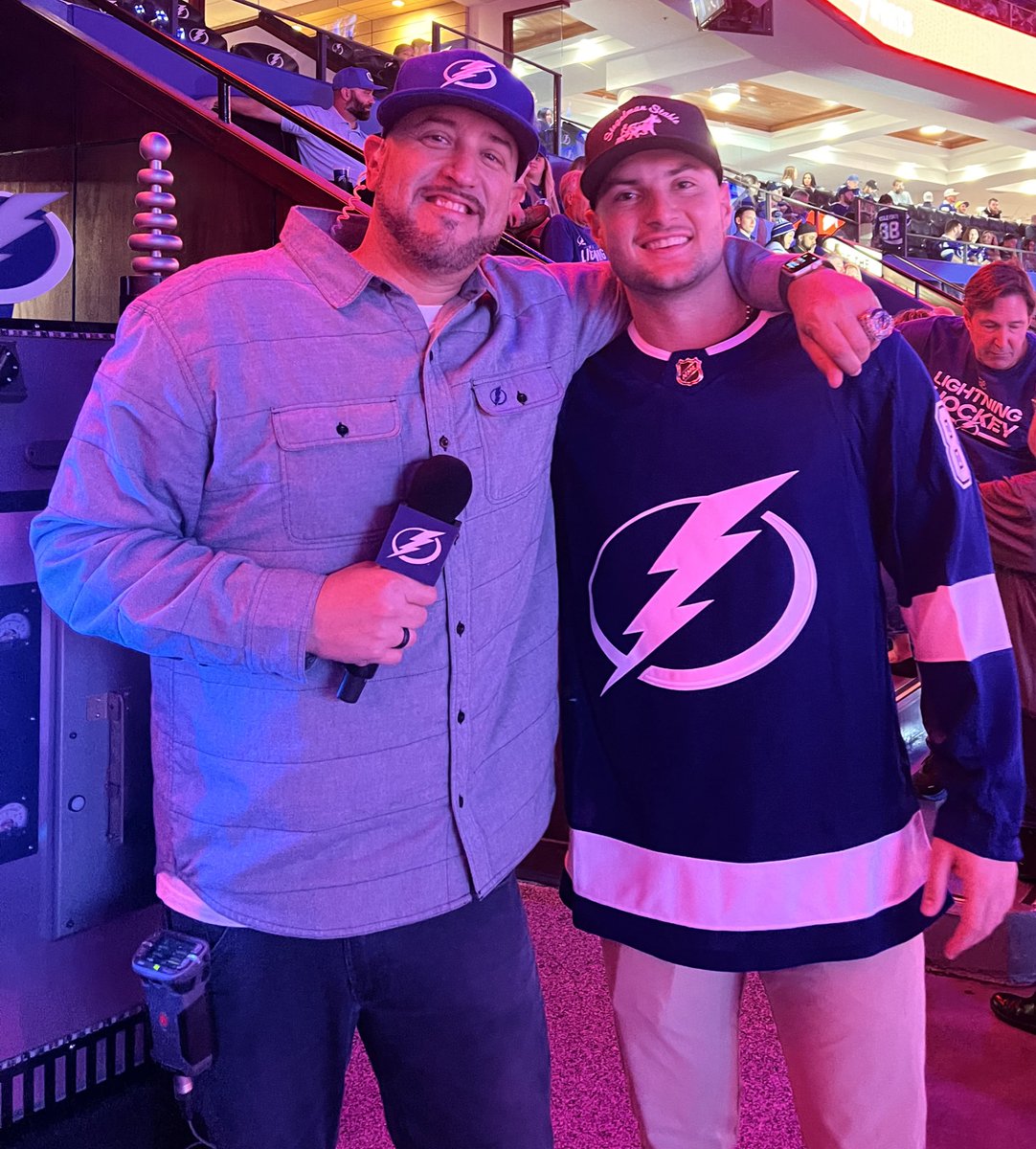 GregWolfTBL's tweet photo. Here to FIRE🔥UP the #BoltsNation tonight for the first face off is @USFBaseball’s own, 2-Time @MLB #AllStar and @RaysBaseball ace, @Sugar_ShaneM! 
Shane’s feeling healthy &amp; ready to get back on the mound, #RaysNation!
Let’s get the first back-to-back DUBS of the season! #GoBolts https://t.co/IcDC8tOKlS