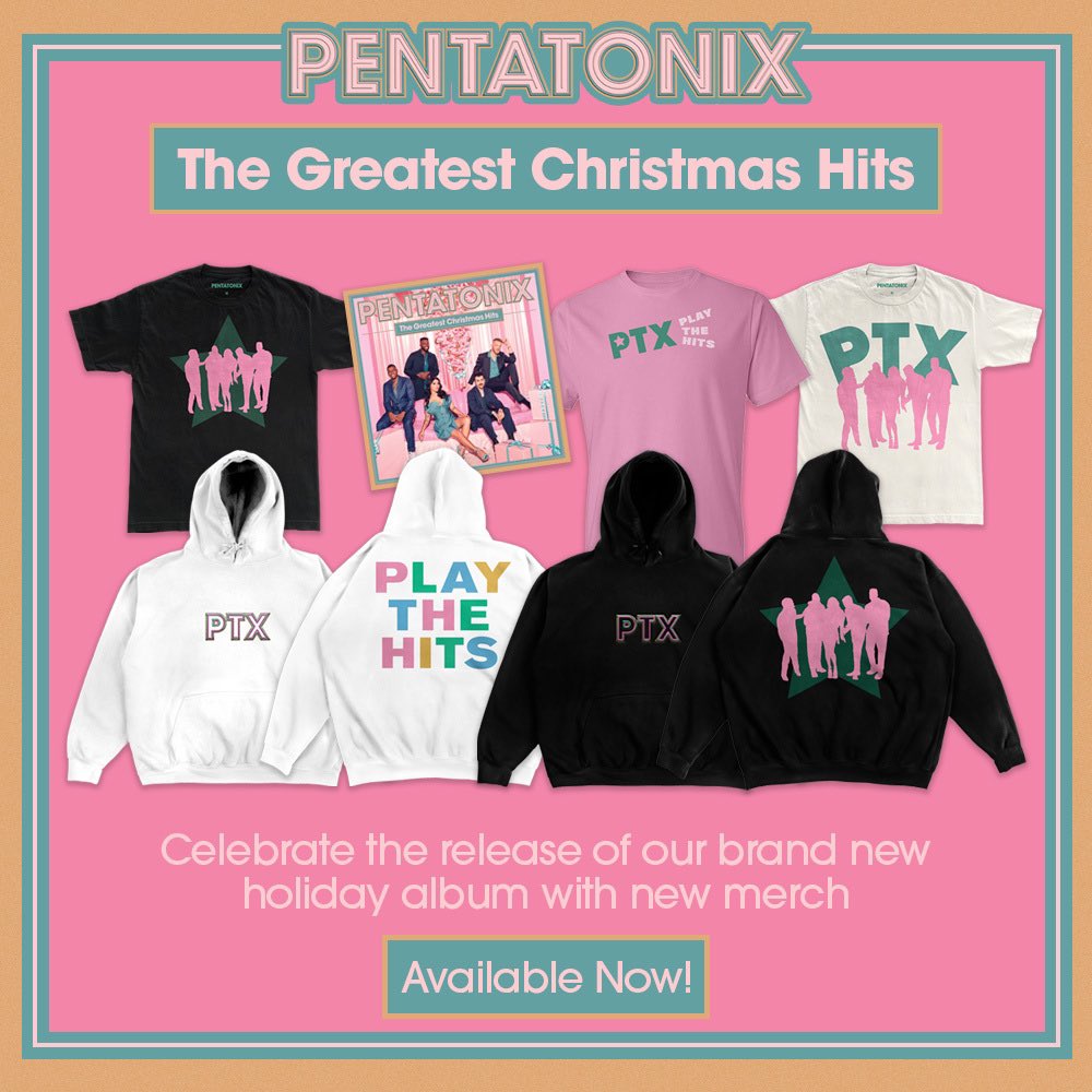 PTXFourScottM's tweet photo. I ask 2 things from PTX Merch for Christmas this year and I am excited to have some of PTX to wear and I don’t have a lot of Merch from artist I love and PTX is probably my 2 Merch and I love PTX since the Sing Off so I am happy
#PTX #PTXMerch #PTXChristmas https://t.co/7G3EnLJQ6I
