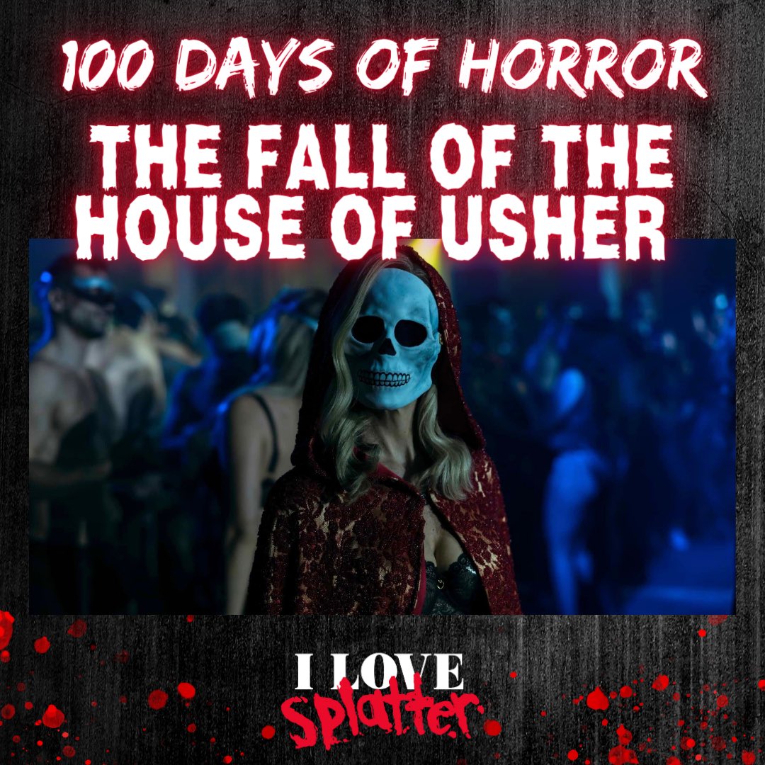 ilovesplatter's tweet image. #100DaysofHorror, Day 91: THE FALL OF THE HOUSE OF USHER (2023), Directed by Mike Flanagan &amp;amp; Michael Fimognari.  I’m a huge fan of everything Flanagan does, but THIS. This is absolutely perfect. I loved the way each episode incorporated Poe’s stories …