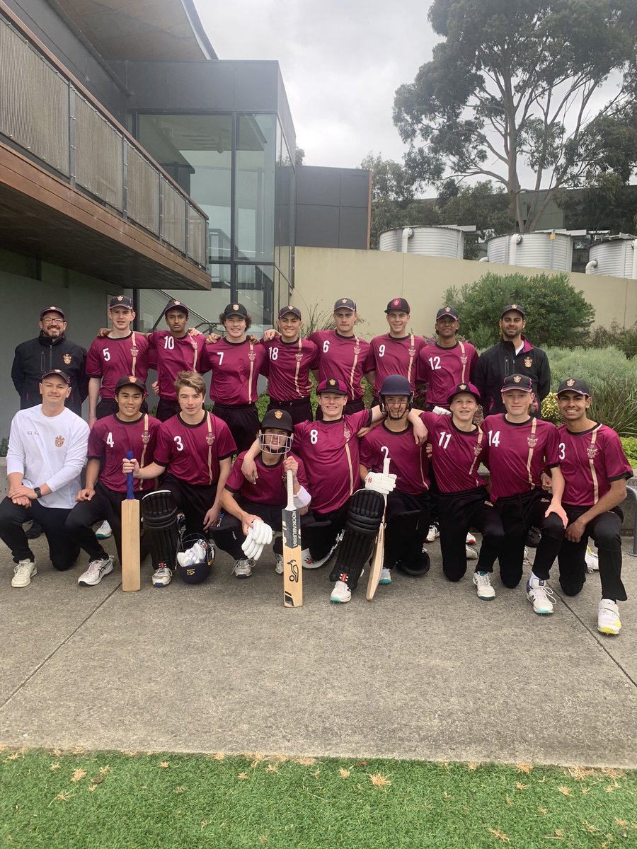 The boys ready for the T20 day at Wesley. Game 1 v <a href="/caulfieldgs/">Caulfield Grammar School</a> about to start.