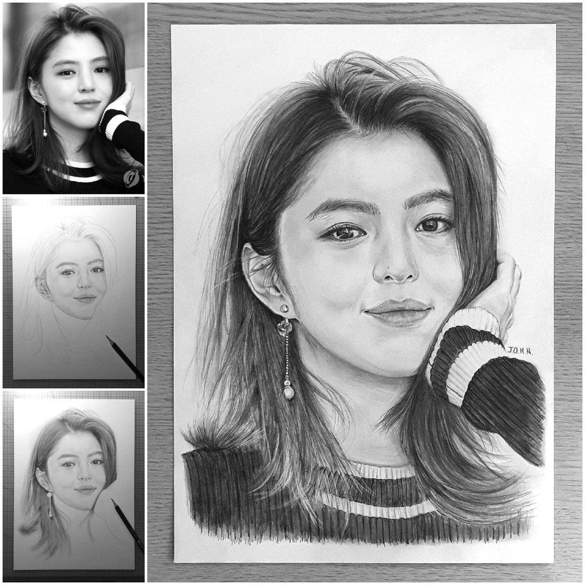 JOHNs_Favorite's tweet photo. 한소희 팬아트🧝‍♀️✍️
#HanSohee #한소희 https://t.co/nG4eVSfBH4