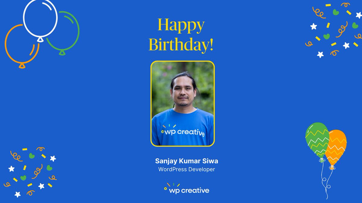 WPC_Agency's tweet photo. Happy birthday Sanjay! 🥳 🎉

You are absolutely amazing, and we're all so lucky to work with someone as brilliant as you! We hope you have a great birthday and that this year is filled with success at our company! 

Many Many Happy Returns Of The Day!!! 🥳 🎉 https://t.co/0O4Lf07eFK