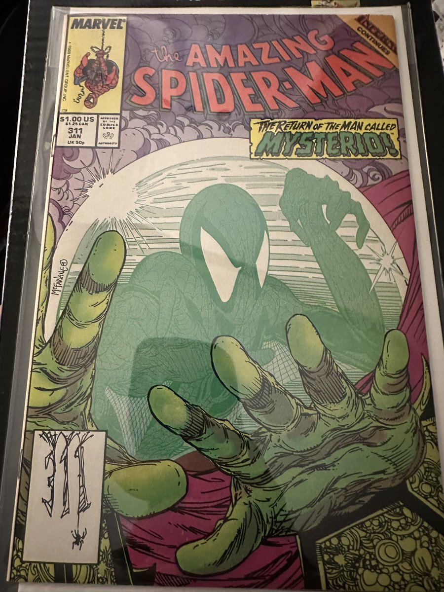 OG_Nerd1981's tweet photo. I remember seeing this comic on the rack as a kid and was instantly drawn to it. Classic #Spidey.                                              #AmazingSpiderMan #Mysterio #ToddMcfarland #MarvelComics #ComicBooks https://t.co/Ff6Zud5Xjl