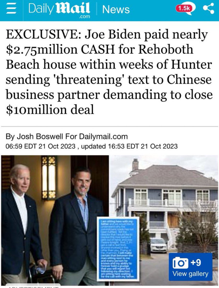 DineshDSouza's tweet photo. Pretty impressive multi-million-dollar cash purchase for a guy on a government salary! https://t.co/3JlEy0GRZR