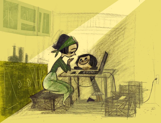 Concept art by Stef Choi for Coraline (2009), dir. Henry Selick, Laika 