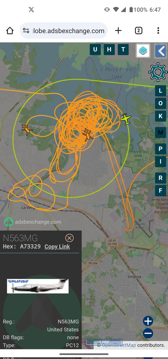ScanNashville's tweet photo. Suspect remains at large, TBI Pilatus plane joining overhead with THP helo continuing orbits, TACN law enforcement mutual aid channel 13 channel active with related radio traffic https://t.co/MrzhU7YtDP