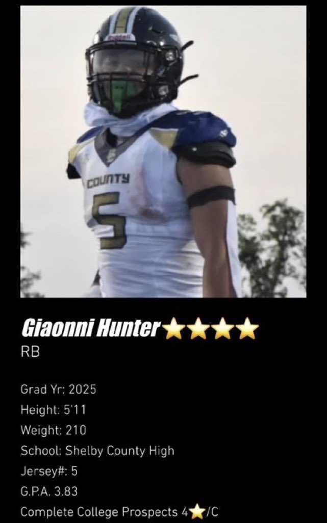 hunter_giaonni's tweet photo. Thank you @ccprospects23 for the 4 ⭐️ rating! @SeanW_Rivals @LippertScouting @on3 @247Sports @PrepRedzoneKY @SCR_football @CoachMarcusH https://t.co/u7YRdPjaBq