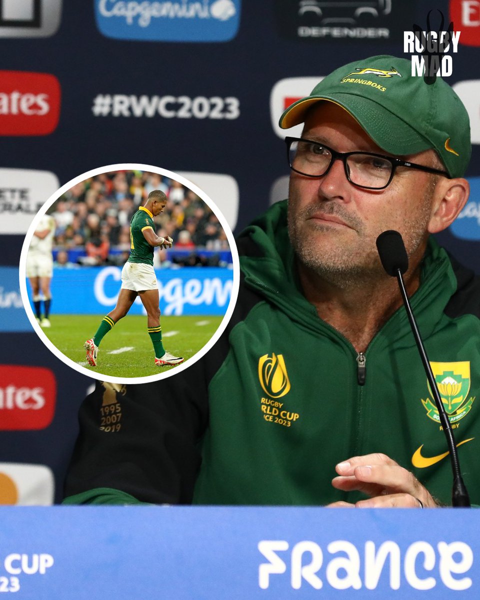 🗣️Jacques Nienaber on removing Manie Libbok for Handre Pollard after 31 minutes and how Libbok reacted:

“The beauty of this group is we are open and honest, and because we have the right players, the players accept it. Sometimes things aren’t going your way. We did it with Bongi