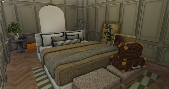 Parisian bedroom (finished)
-125k
-6.7% plot data(+40%)
-Costom door
-Costom Louis Vitton suitcases
Credits go to <a href="/egwynox/">egwynox</a>  <a href="/NoktunalR/">Noki Toni</a> and <a href="/xylitism/">XYLIT</a> for the decals. And Thank you <a href="/WolfsInGucci/">WolfsInGucci</a> for the photos
