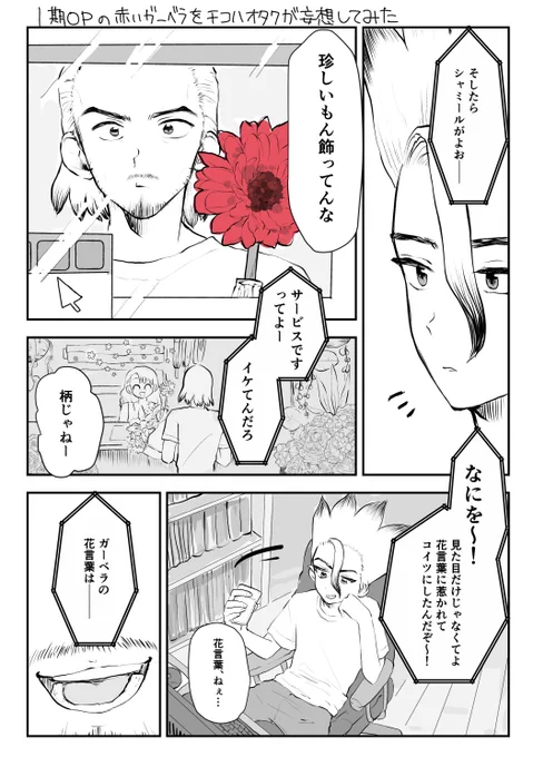 千コハで赤いガーベラ(1/2) 