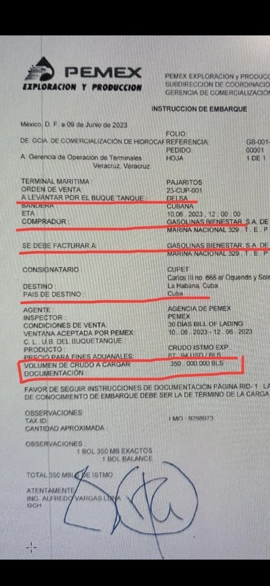 casanovastuder's tweet photo. Aquí está la factura del fraude que hace López regalando el petróleo de 🇲🇽 a 🇨🇺 , ni un voto al dictador López Obrador q vive en el palacio, y los ciudadanos mexicanos vamos a una marcha, ya basta de tanta mentira y tanto robo, Xóchitl Gálvez presidente, síganme los sigo al 💯 https://t.co/EWusBi7JE5