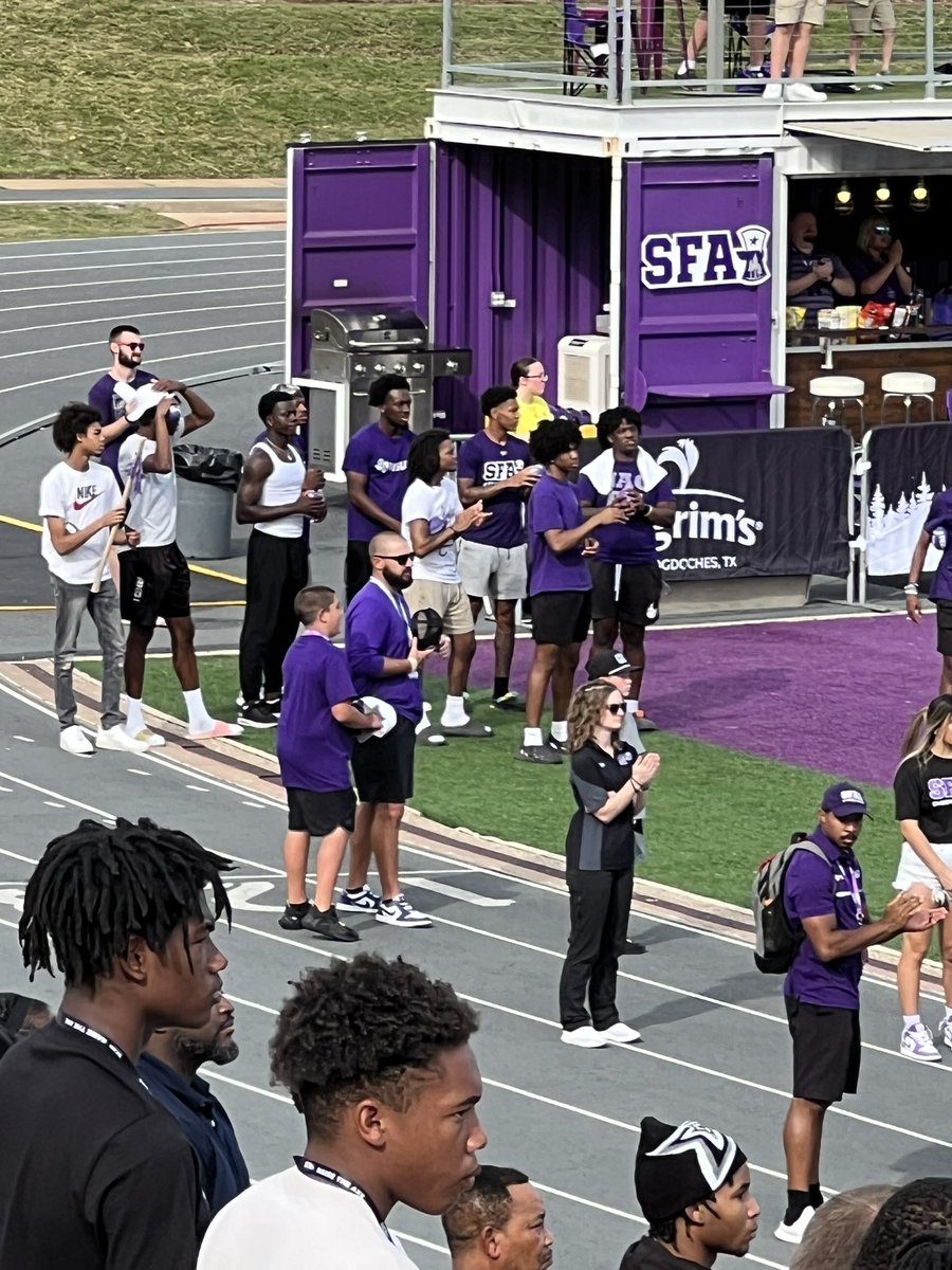 Lindsay Miller (@mrscoach_miller) on Twitter photo Great day at <a href="/SFA_Football/">Lumberjack Football</a>! Thank you for the hospitality! We may have some future Lumberjacks on our hands! 💜 🏈 <a href="/CoachTMiller18/">Trent Miller</a>
Also great seeing 2 former players on each team being so successful!! Great day at <a href="/SFA_Football/">Lumberjack Football</a>! Thank you for the hospitality! We may have some future Lumberjacks on our hands! 💜 🏈 <a href="/CoachTMiller18/">Trent Miller</a>
Also great seeing 2 former players on each team being so successful!!