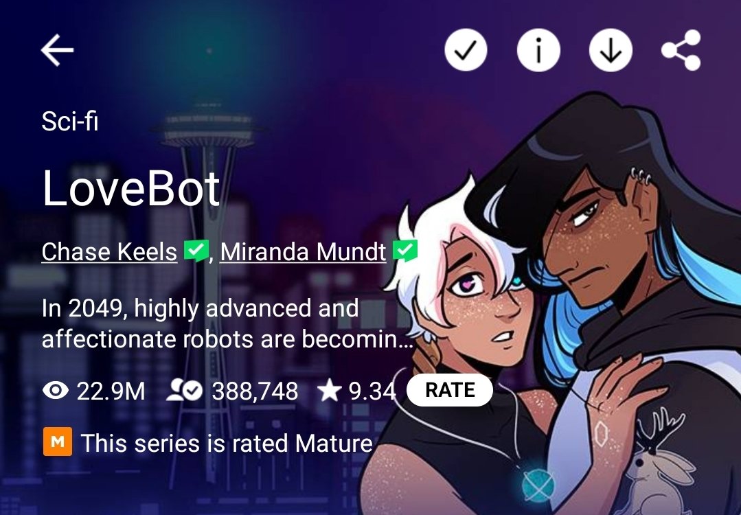 mundt_miranda's tweet image. Heads up- lovebot is flagged as Mature. It always has had an age gate warning but I think now in order to read it you actually have to verify your age (?) Not sure how it works in practice.  But it's more blocked than it used to be