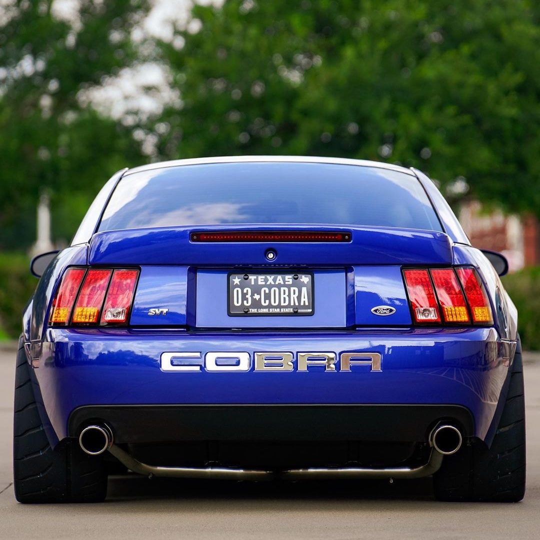 JEGSPerformance's tweet photo. How clean is this 2003 Sonic Blue Terminator Cobra? 🙌 

📸 03_svt_powa via Instagram https://t.co/iMuKhEwyP4