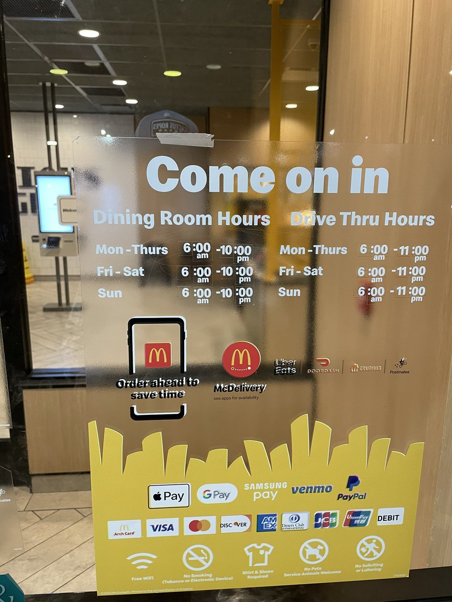 Really <a href="/McDonalds/">McDonald's</a> ? Lobby says closes at 10pm…it’s 8:32pm and the doors are locked!! West Mifflin, PA.