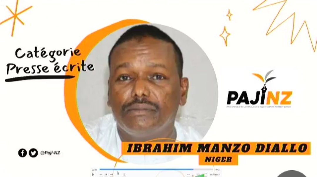 AhmadouAtafa's tweet photo. #Médias #paji_nz2023 #filep
Notre confrère Ibrahim Manzo Diallo, directeur de publication du journal @AirInfoAgadez, a remporté le premier prix, catégorie presse écrite du Grand Prix Africain du Journalisme d'Investigation Norbert Zongo. Bravo et toutes nos félicitations ! https://t.co/urNVY4IBCH