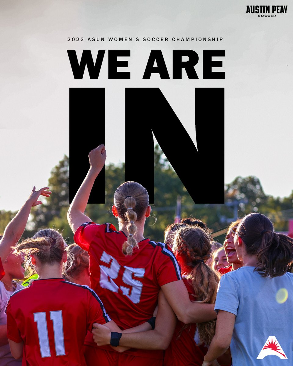 Austin Peay Soccer (@govswsoc) on Twitter photo For the first time in program history... 𝐓𝐇𝐄 𝐆𝐎𝐕𝐄𝐑𝐍𝐎𝐑𝐒 𝐀𝐑𝐄 𝐀𝐒𝐔𝐍 𝐂𝐇𝐀𝐌𝐏𝐈𝐎𝐍𝐒𝐇𝐈𝐏 𝐁𝐎𝐔𝐍𝐃!🎩⚽️
<a href="/ASUN_Soccer/">ASUN Soccer⚽️</a> | #LetsGoPeay For the first time in program history... 𝐓𝐇𝐄 𝐆𝐎𝐕𝐄𝐑𝐍𝐎𝐑𝐒 𝐀𝐑𝐄 𝐀𝐒𝐔𝐍 𝐂𝐇𝐀𝐌𝐏𝐈𝐎𝐍𝐒𝐇𝐈𝐏 𝐁𝐎𝐔𝐍𝐃!🎩⚽️
<a href="/ASUN_Soccer/">ASUN Soccer⚽️</a> | #LetsGoPeay