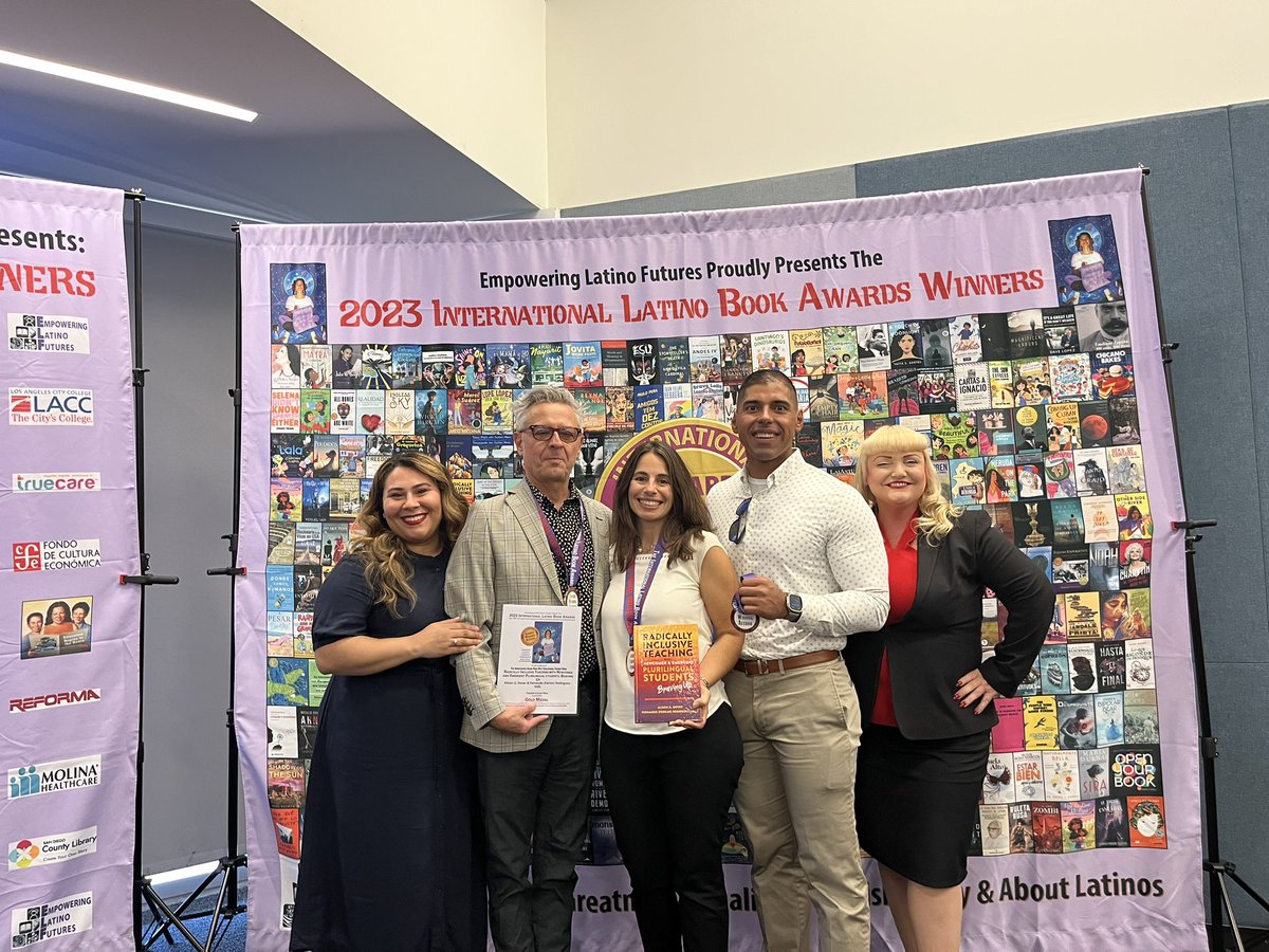 Join me in congratulating @csuf Professors Dr. Alison Dover and Dr. Ferran Valls, all our @AnaheimUHSD scholars and staff who contributed to the book Radically Inclusive Teaching with Newcomer and Emergent Plurilingual Students: Braving Up that was honored with the 2023